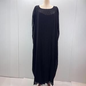 NWT Marina Rinaldi Decimo Sheer Kaftan Dress Black Whimsigoth Neutral Plus 22